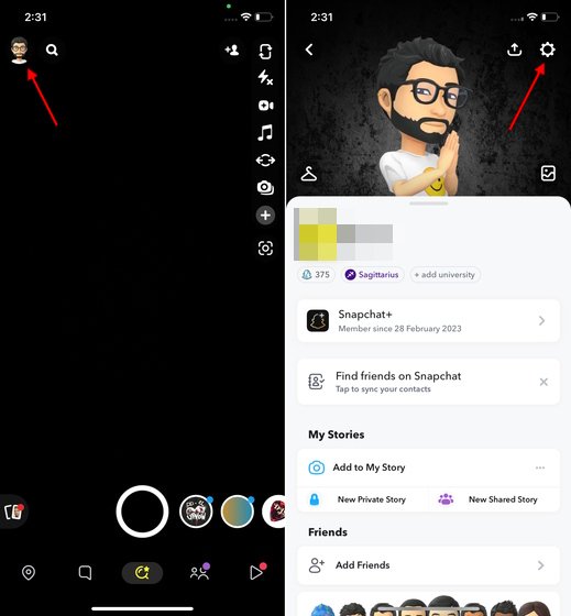 Snapchat Setting